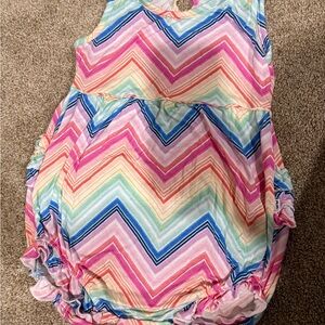 Little Sleepies Colorful Chevron Baby Romper